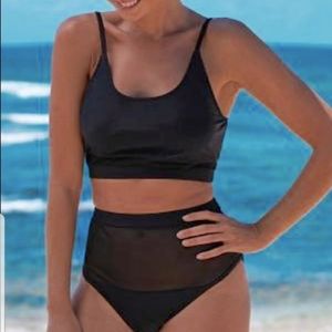 Weekender Mesh Detail High Waist Bikini